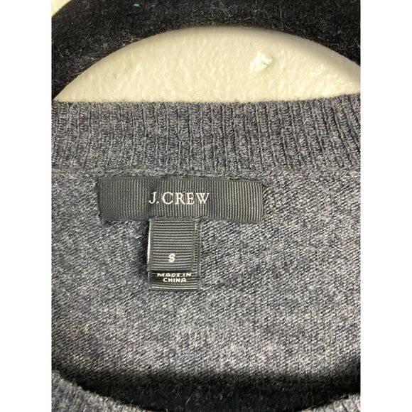 J. Crew cashmere Wool rabbit Hair gray Sweater Gray Women sz Gray French Bulldog - Picture 3 of 9